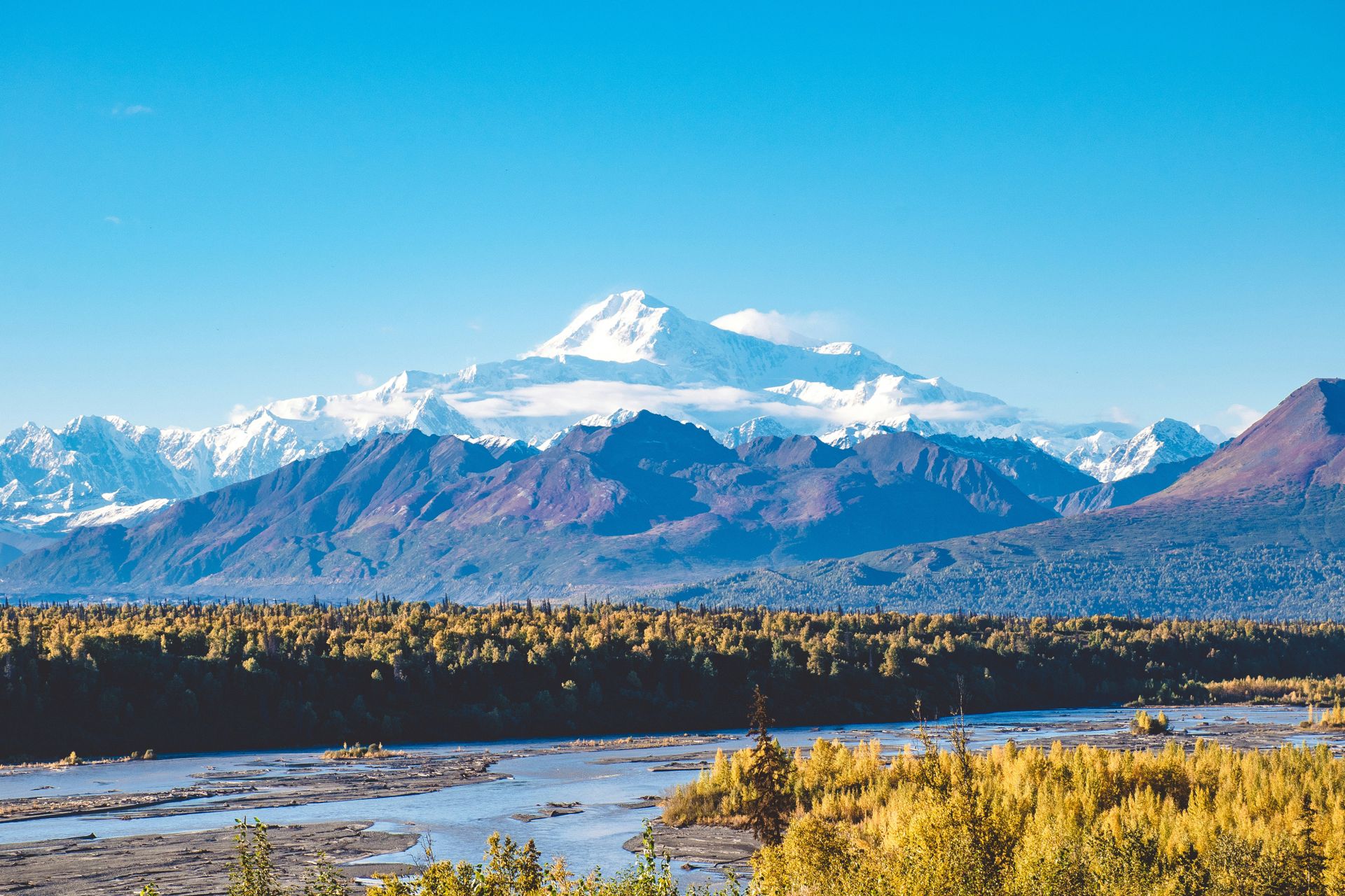 Denali rising above the Alaska Range