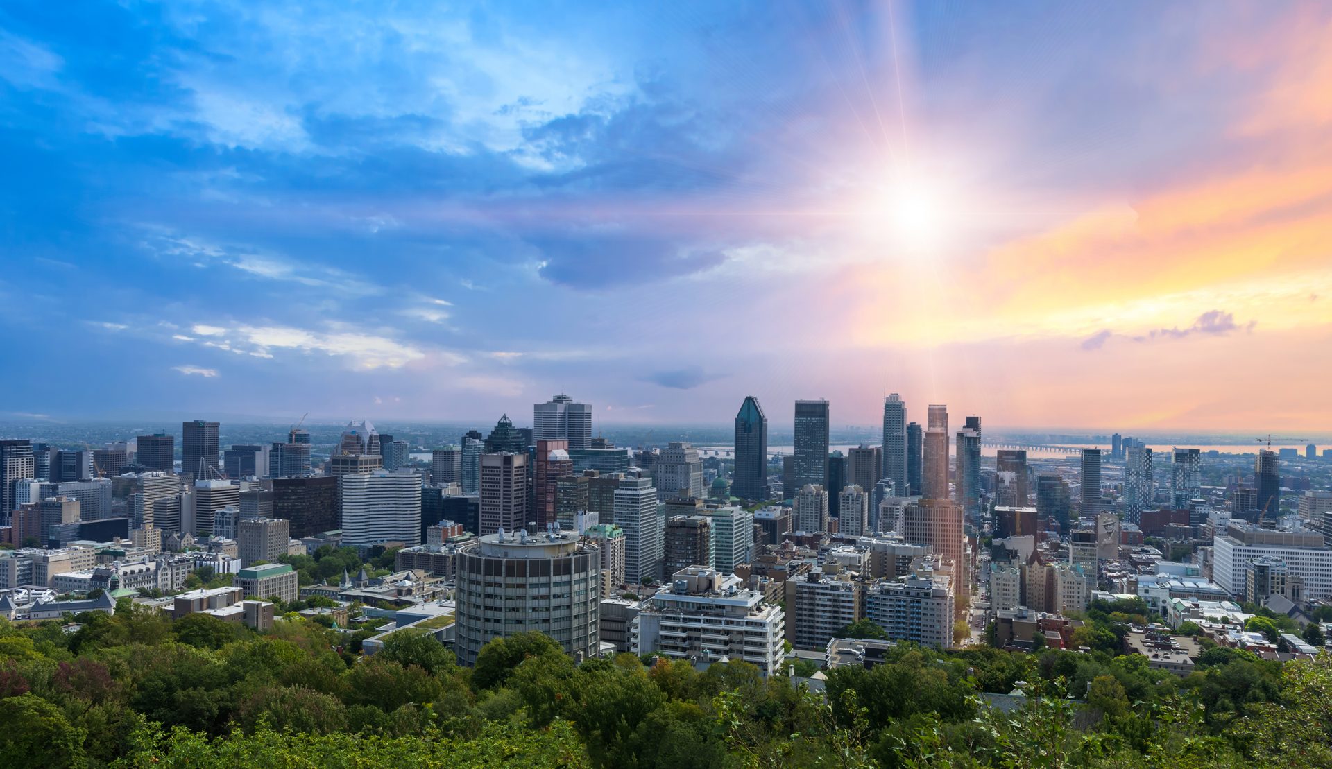 The Montréal skyline from the Mount Royal lookout
