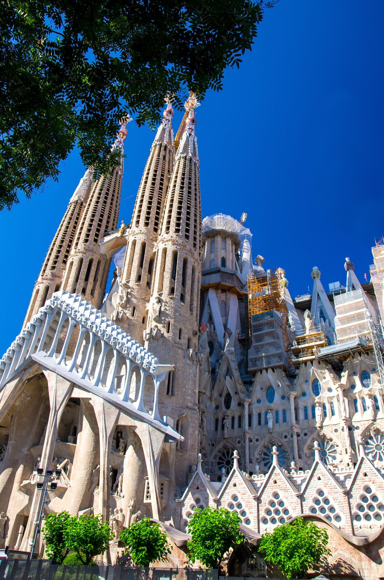 The spires of the Sagrada Família basilica in Barcelona