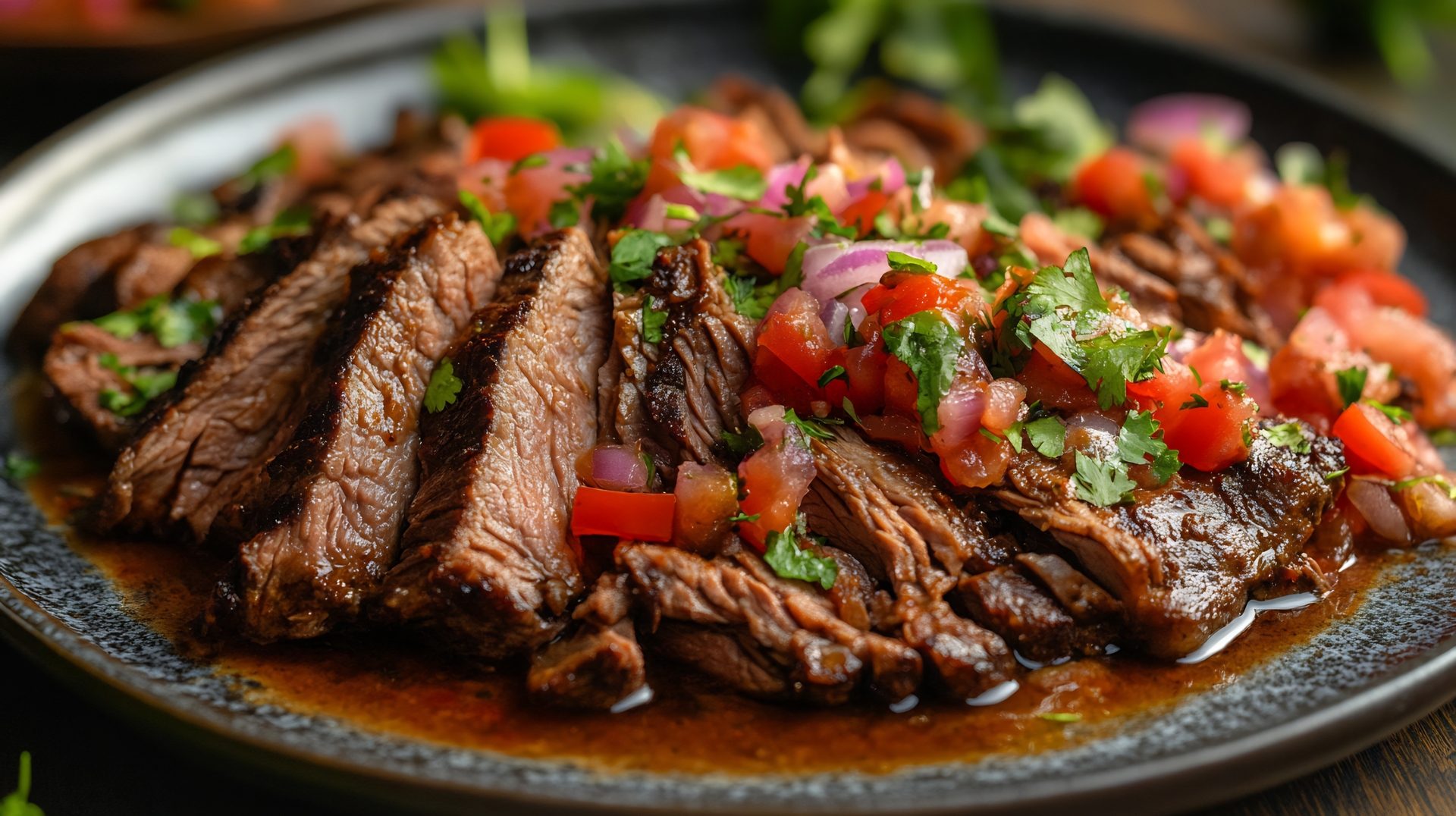 A plate of slow-cooked barbacoa ready to be made into tacos