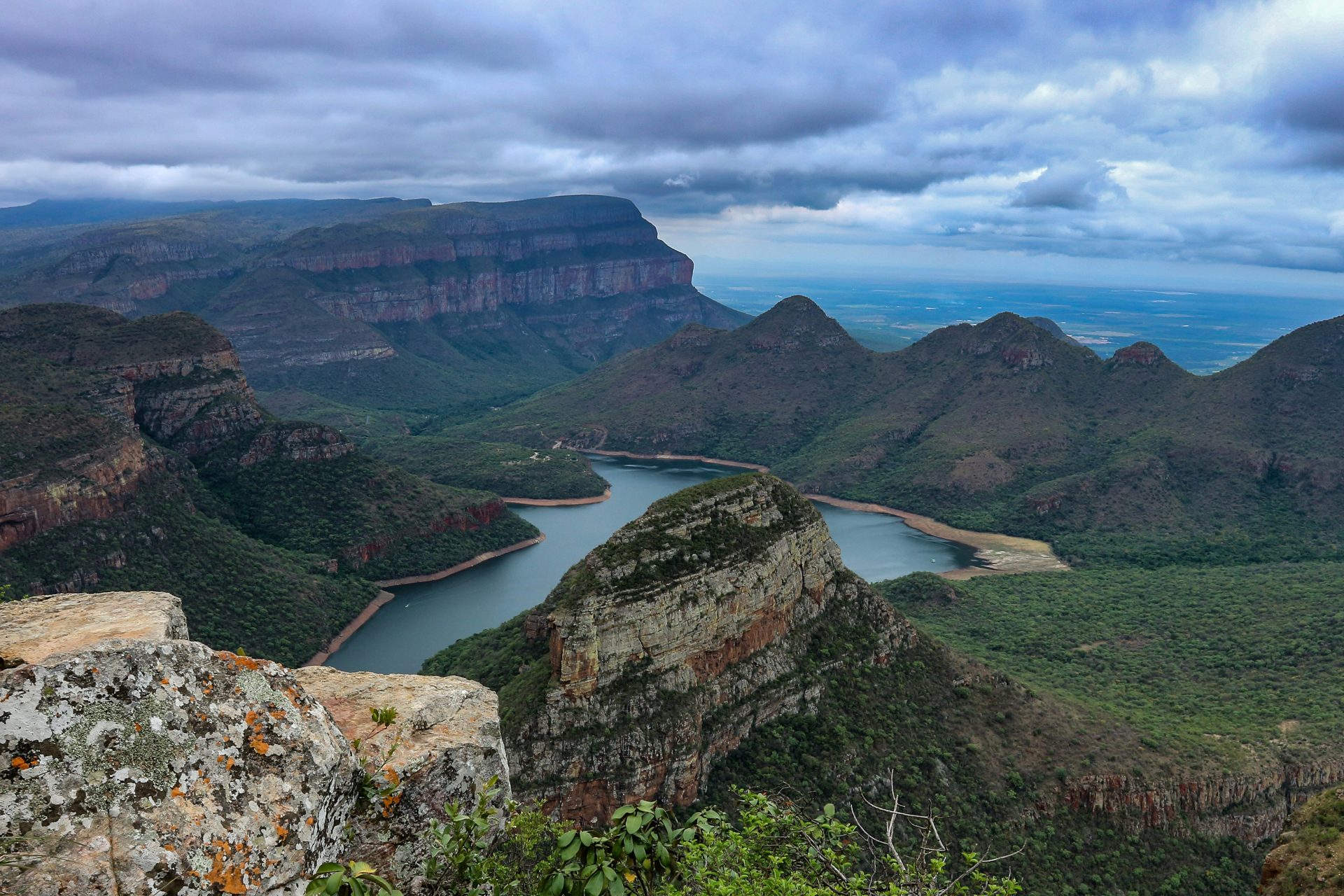 An aerial view of Blyde River Canyon in Mpumalanga