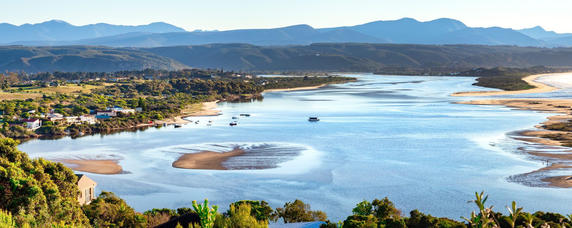 The Keurbooms River lagoon at Plettenberg Bay on the Garden Route